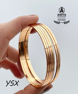 النگو آینه ای مشابه طلای بسیار زیبای YSX،رنگ ثابت،ضد حساسیت،مشابه نمونه طلا،برند معتبر YSX